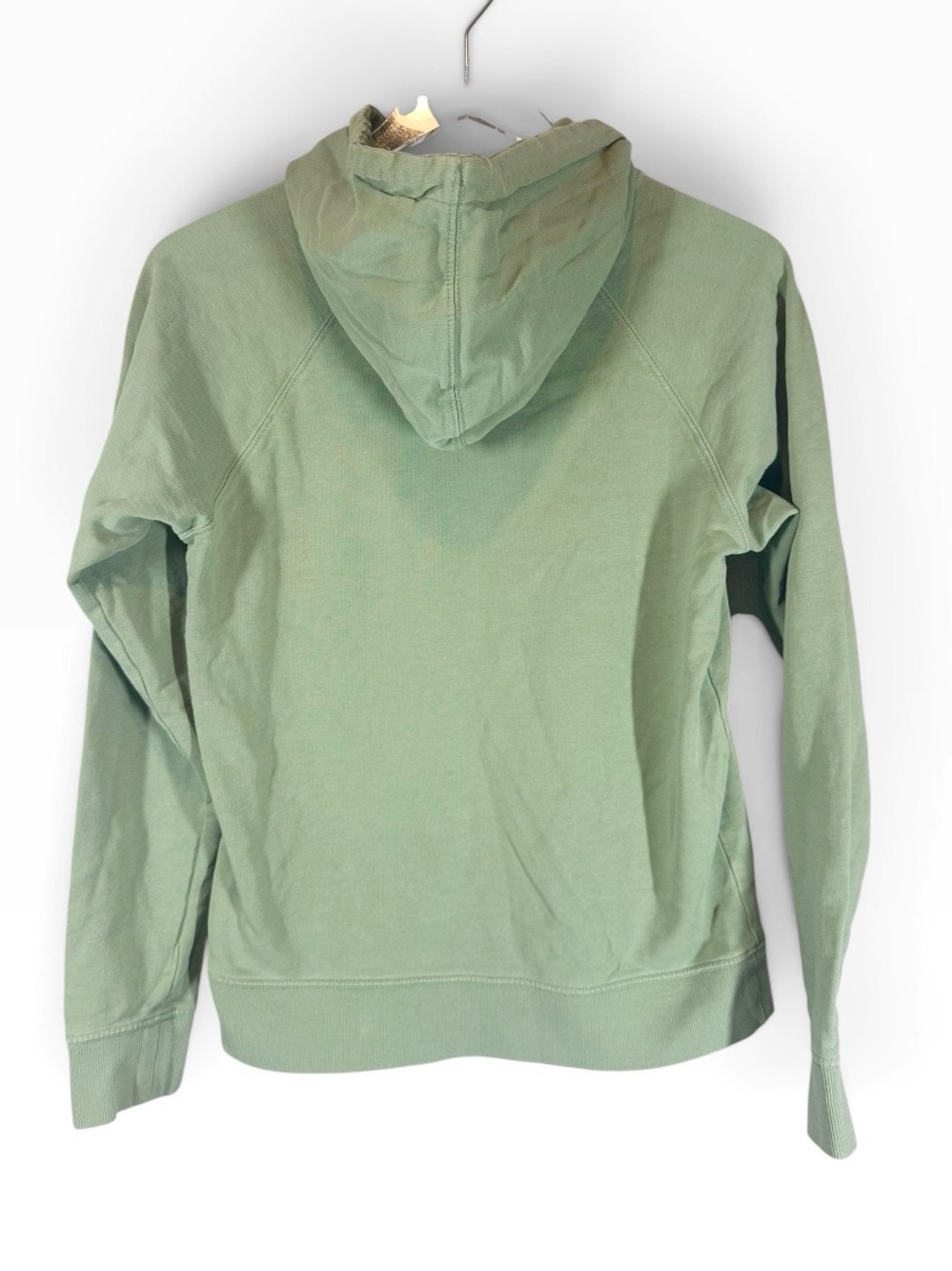 PATAGONIA Women’s Small Green Organic Cotton Lightweight Hooded Logo Sweatshirt - Picture 8 of 9